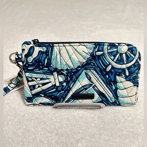 Vera Bradley Women's Blue and White Wallet-Wristlet